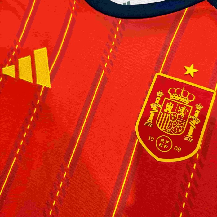 2026/2027 Red with Yellow Stripes Spain Home Jersey 2 Kind 28898435