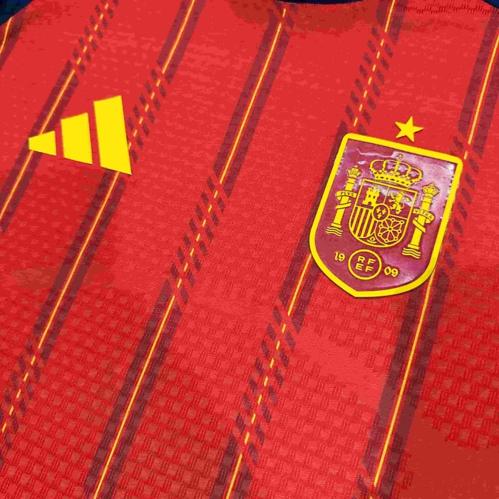 2026/2027 Red with Yellow Stripes Spain Home Jersey 2 Kind 28898435