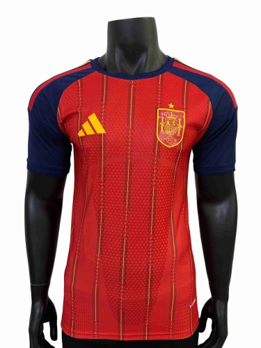 2026/2027 Red with Yellow Stripes Spain Home Jersey 2 Kind 28898435
