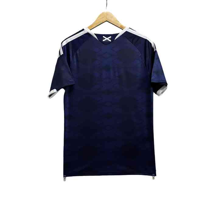 2026/2027 Navy Blue with Rhombus Jacquard Pattern Scotland Home Replica Jersey 28898427