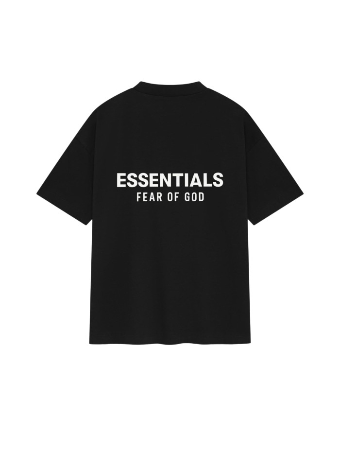 [Big & Tall for weights up to 220 lbs]1:1 quality version 3D Velvet Rubber Letter Print Tee & Shorts Set 2 colors 28917617