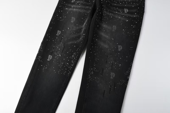 1:1 quality version Star Dot Cross P-Shape Rhinestone Jeans 28920257