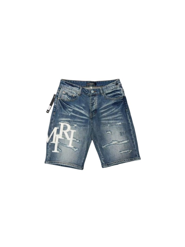 1:1 quality version Classic White Logo Patch Denim Shorts 28920244