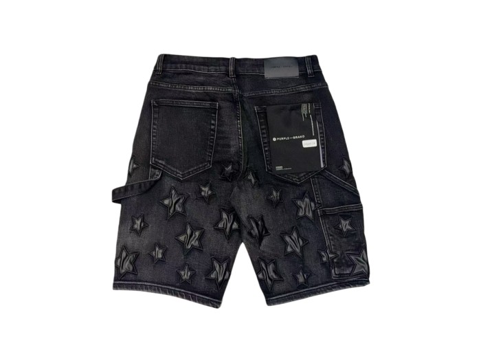 1:1 quality version Leather Five-Pointed Star Patch Denim Shorts 28920228