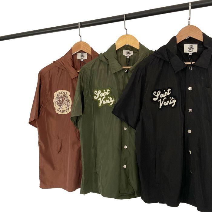 Badge Towel Embroidery Hooded Shirt & Shorts Set 3 colors 28925617