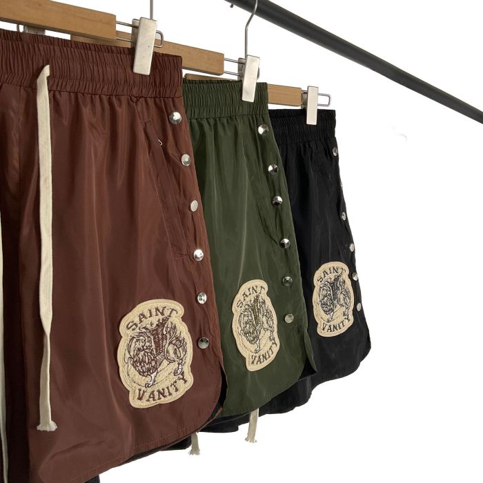 Badge Towel Embroidery Hooded Shirt & Shorts Set 3 colors 28925617