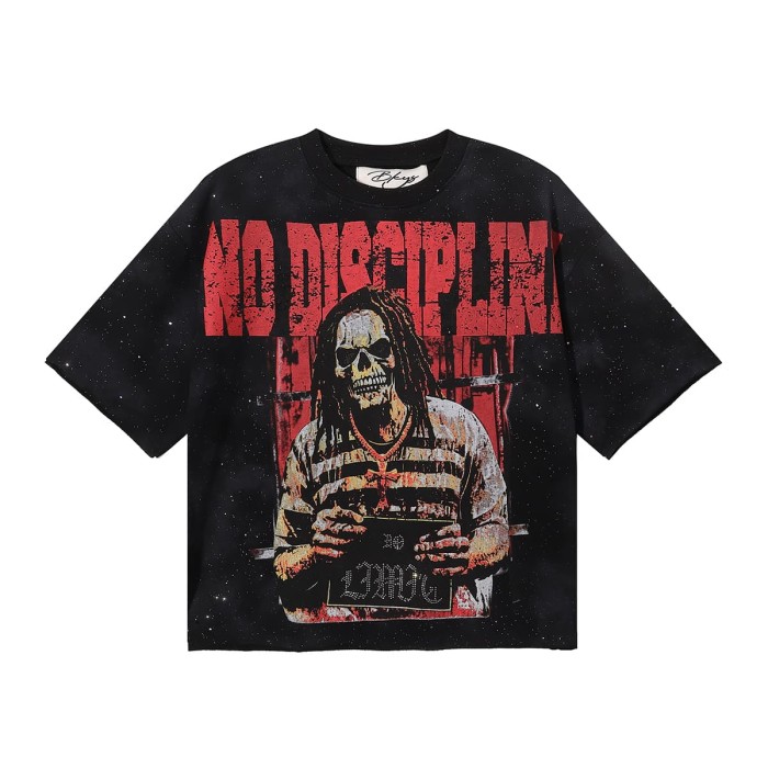 No Discipline F-Terry Cropped Print Tee 2 colors 28930873