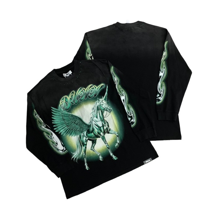 Latest Fashion Streetwear Rhinestone Long-Sleeve T-Shirt 28930897