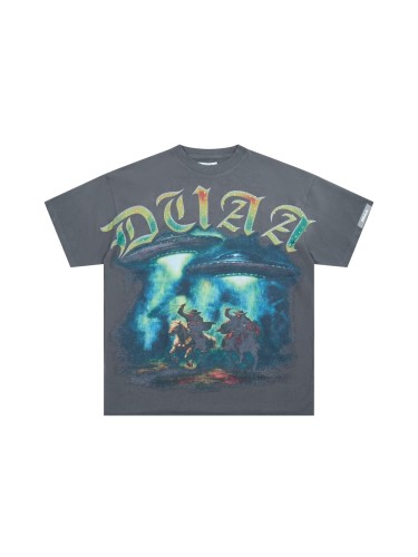 UFO Cowboy Rhinestone Print Washed Tee 28930931