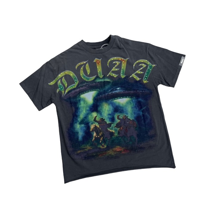 UFO Cowboy Rhinestone Print Washed Tee 28930931