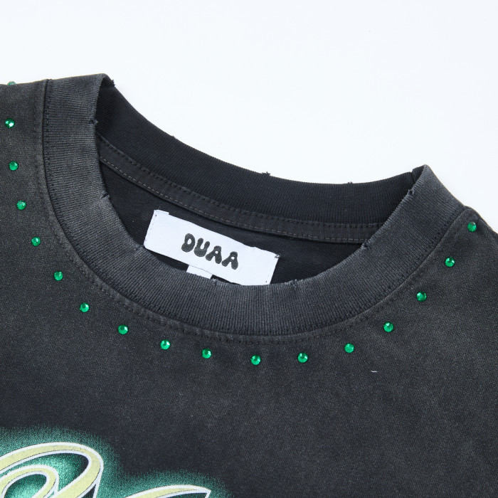 Latest Fashion Streetwear Rhinestone Long-Sleeve T-Shirt 28930897