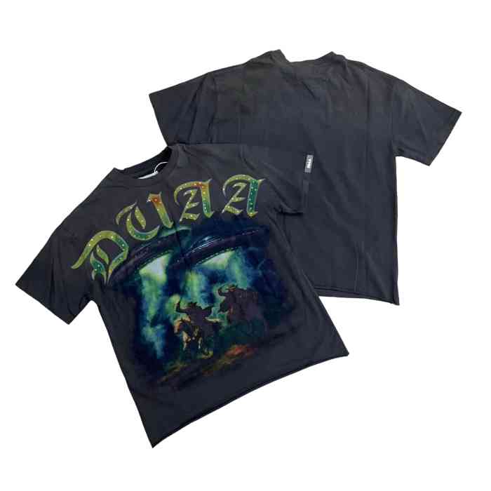 UFO Cowboy Rhinestone Print Washed Tee 28930931