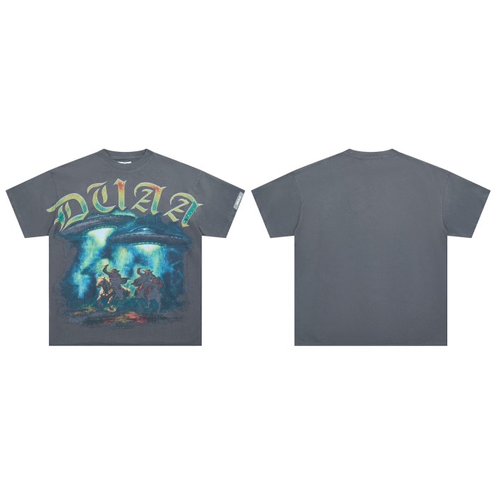 UFO Cowboy Rhinestone Print Washed Tee 28930931