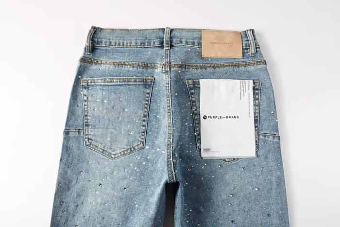 1:1 quality version Starry Sky Rhinestone Slim Fit Jeans 28963941