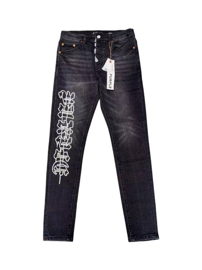 1:1 quality version One-Sided Gothic Letter Embroidered Jeans 28963940