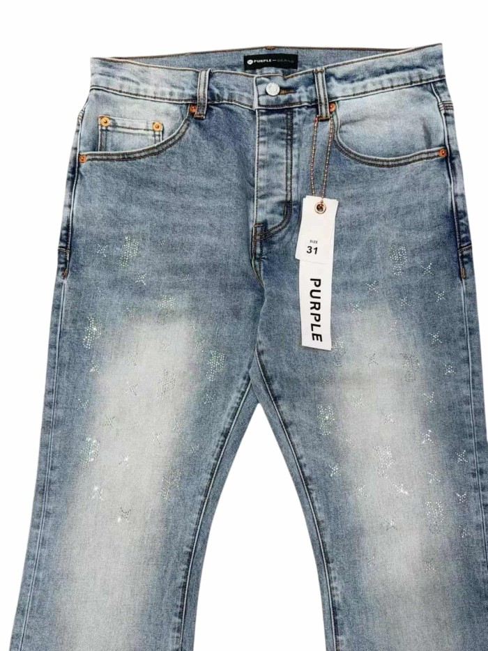 1:1 quality version Four-pointed Star Tiny Rhinestone Jeans 2 colors 28883214