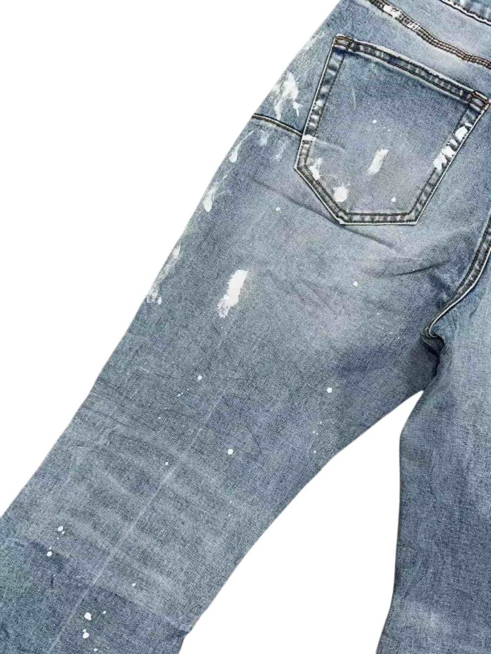1:1 quality version White Paint Graffiti Flared Jeans 28963944
