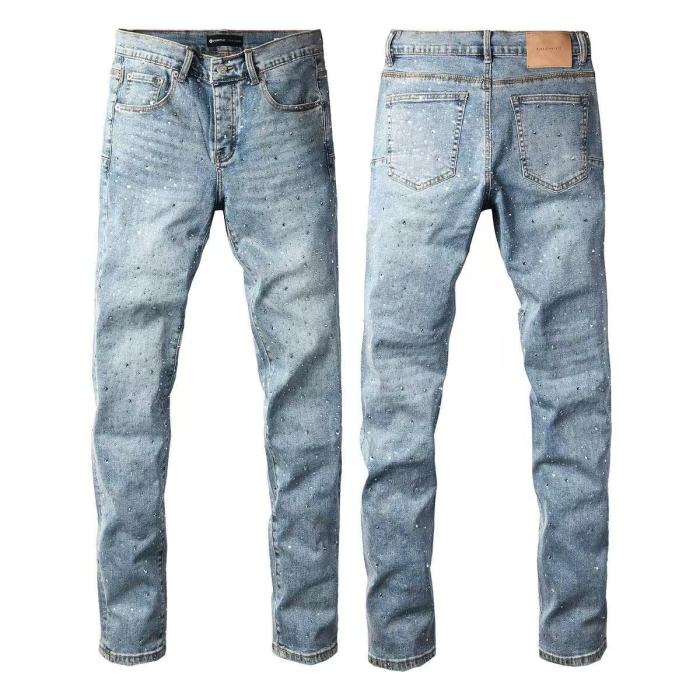 1:1 quality version Starry Sky Rhinestone Slim Fit Jeans 28963941