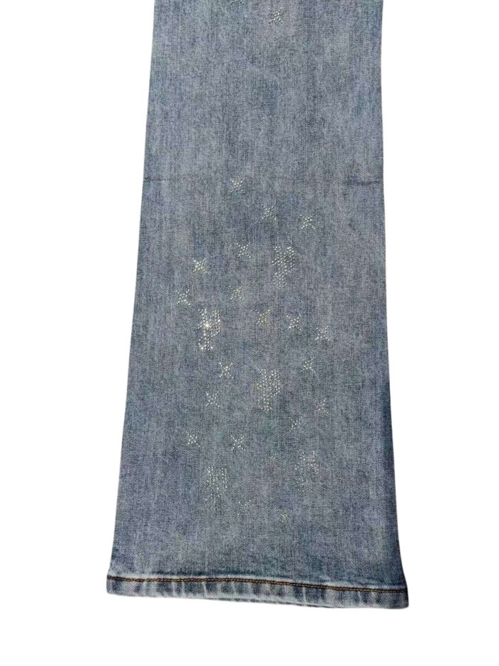 1:1 quality version Four-pointed Star Tiny Rhinestone Jeans 2 colors 28883214