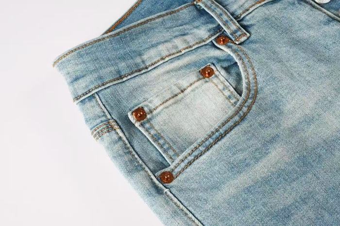1:1 quality version Four-Pointed Star P Letter Yarn Embroidered Jeans 28963942