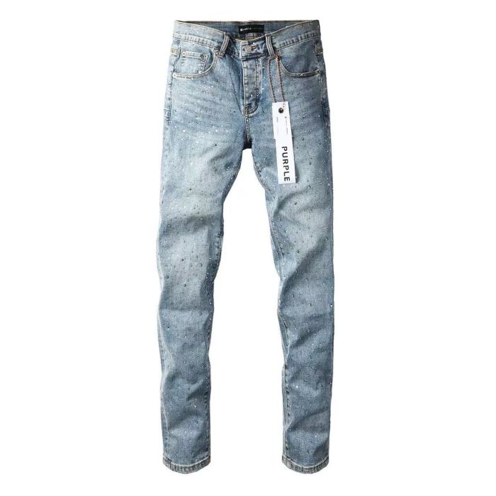 1:1 quality version Starry Sky Rhinestone Slim Fit Jeans 28963941