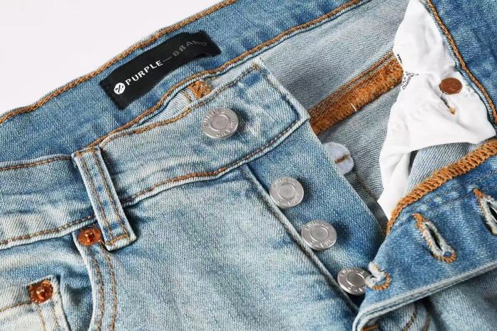 1:1 quality version Four-Pointed Star P Letter Yarn Embroidered Jeans 28963942