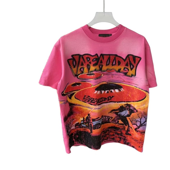 Alien UFO Print Washed tee 5 colors 28968703