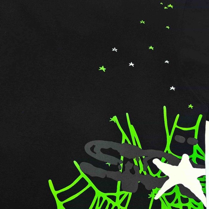 [Big & Tall for weights up to 220 lbs]1:1 quality version Green Mesh On Side Black Print Tee 28971637