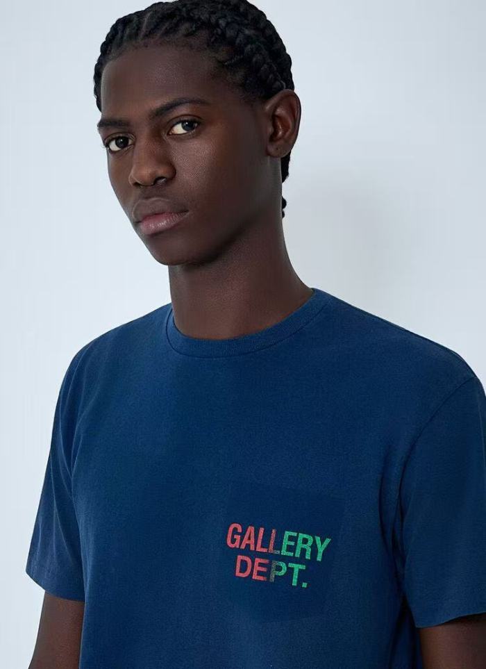 [Big & Tall for weights up to 260 lbs]1:1 quality version Fake Pocket Gradient Letter Print Tee 28971600