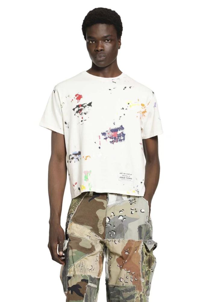 [Big & Tall for weights up to 260 lbs]1:1 quality version Smudged Hand-Painted Apricot Print Tee 28971887