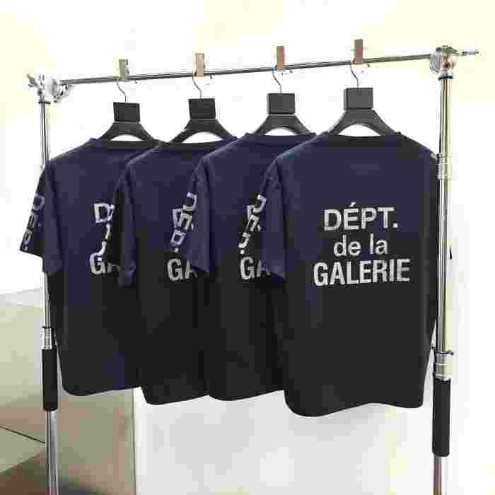 [Big & Tall for weights up to 260 lbs]1:1 quality version Vertical Large French Letter Print Washed Tee 2 colors 28971602