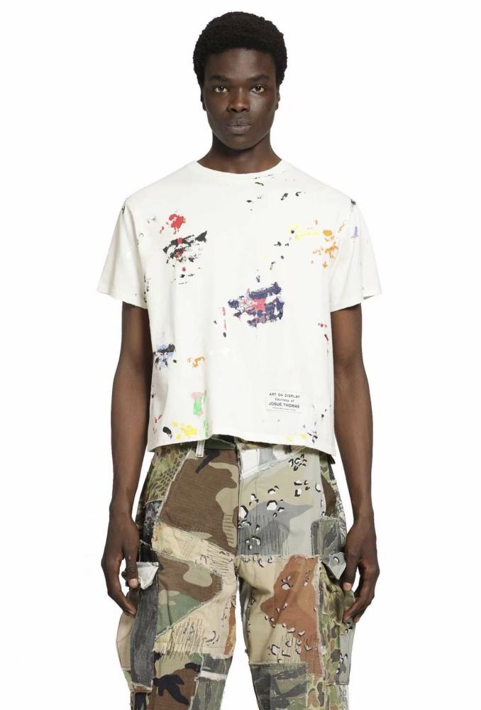 [Big & Tall for weights up to 260 lbs]1:1 quality version Smudged Hand-Painted Apricot Print Tee 28971887