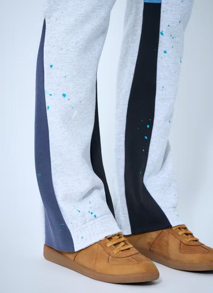 [Big & Tall for weights up to 260 lbs]1:1 quality version Bleached Gray Hand-Painted Splicing Casual Pants 28971601