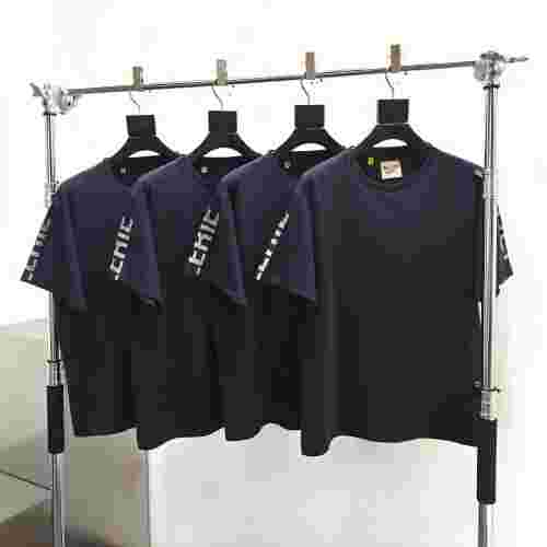[Big & Tall for weights up to 260 lbs]1:1 quality version Vertical Large French Letter Print Washed Tee 2 colors 28971602