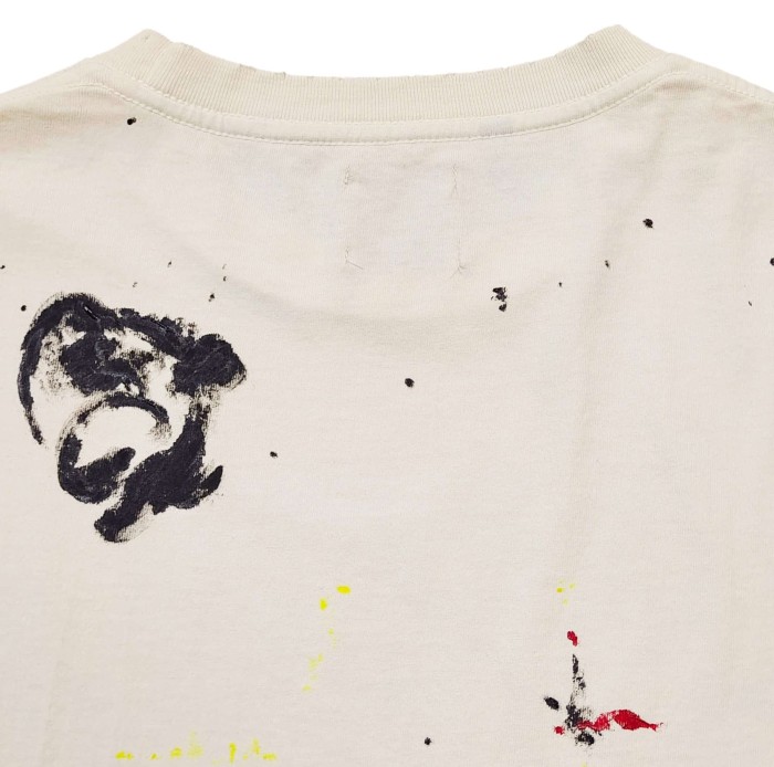 [Big & Tall for weights up to 260 lbs]1:1 quality version Smudged Hand-Painted Apricot Print Tee 28971887