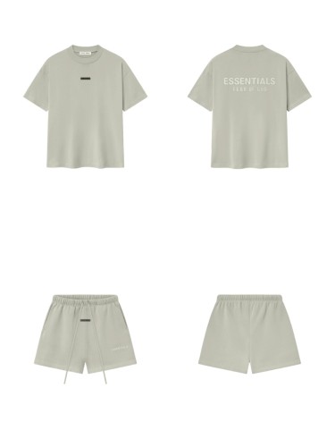 [Big & Tall for weights up to 220 lbs]1:1 quality version 3D Metal Brushed Logo Print Tee & Shorts Set 6 colors 28971502