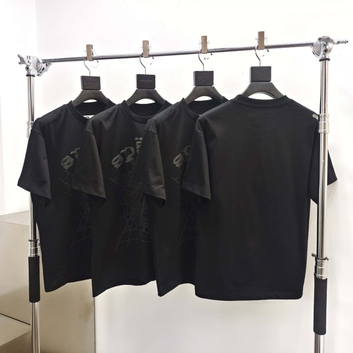 [Big & Tall for weights up to 220 lbs]1:1 quality version Black Letters Black Mesh Black Print Tee 28971638
