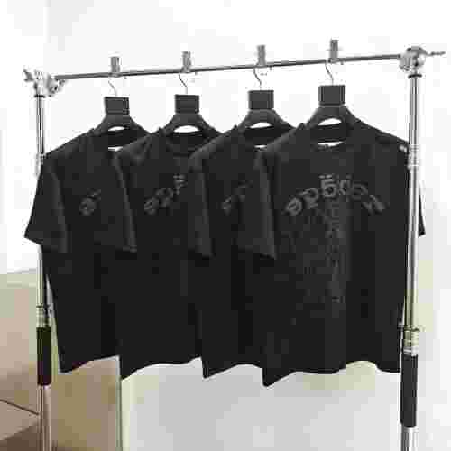 [Big & Tall for weights up to 220 lbs]1:1 quality version Black Letters Black Mesh Black Print Tee 28971638