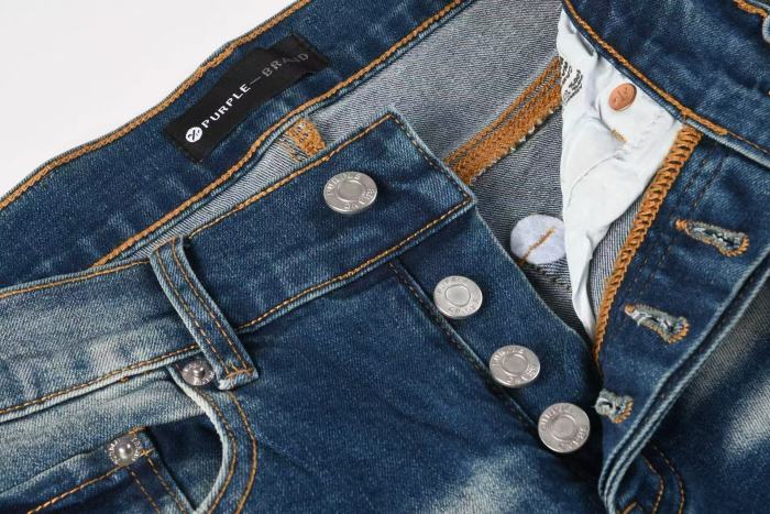1:1 quality version  Star Rhinestone Cross Pattern Stacked Washed Jeans 28972585