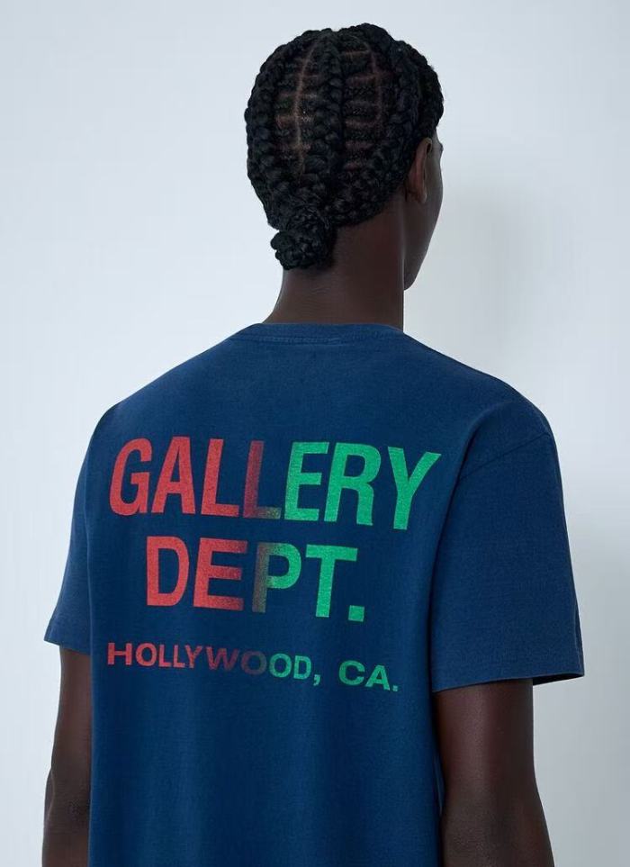[Big & Tall for weights up to 260 lbs]1:1 quality version Fake Pocket Gradient Letter Print Tee 28971600