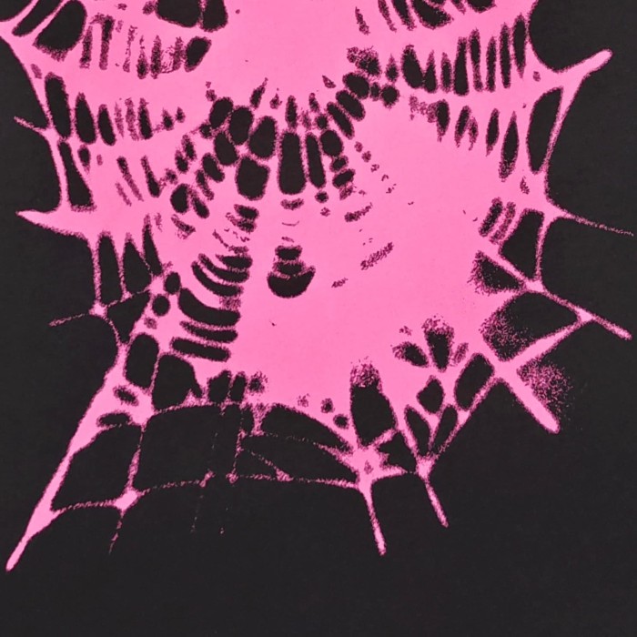 [Big & Tall for weights up to 220 lbs]1:1 quality version Rhinestone Pink Letter Pink Mesh Print Tee 28971639