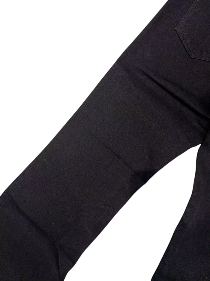 1:1 quality version Rhombus Geometry Hot Drilling Slightly Flared Jeans 3 colors 28972577