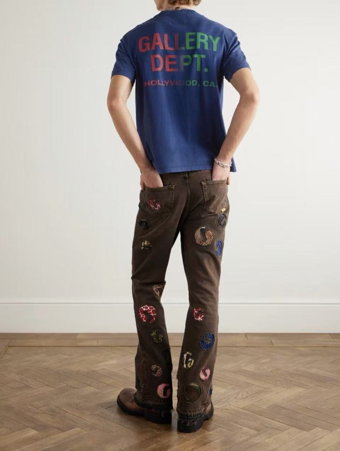 [Big & Tall for weights up to 260 lbs]1:1 quality version Fake Pocket Gradient Letter Print Tee 28971600