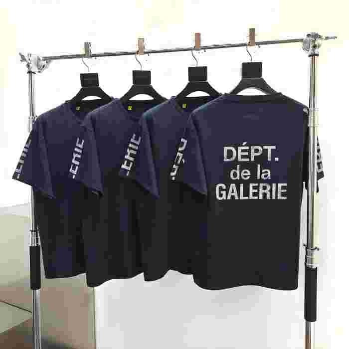 [Big & Tall for weights up to 260 lbs]1:1 quality version Vertical Large French Letter Print Washed Tee 2 colors 28971602