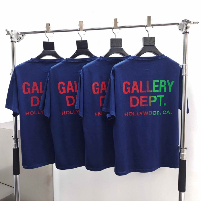 [Big & Tall for weights up to 260 lbs]1:1 quality version Fake Pocket Gradient Letter Print Tee 28971600