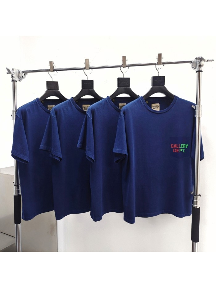 [Big & Tall for weights up to 260 lbs]1:1 quality version Fake Pocket Gradient Letter Print Tee 28971600