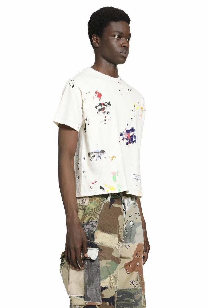 [Big & Tall for weights up to 260 lbs]1:1 quality version Smudged Hand-Painted Apricot Print Tee 28971887
