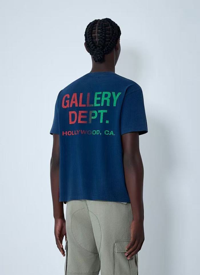 [Big & Tall for weights up to 260 lbs]1:1 quality version Fake Pocket Gradient Letter Print Tee 28971600
