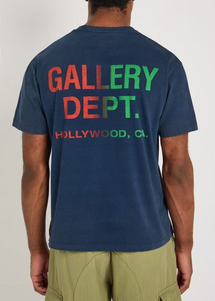[Big & Tall for weights up to 260 lbs]1:1 quality version Fake Pocket Gradient Letter Print Tee 28971600