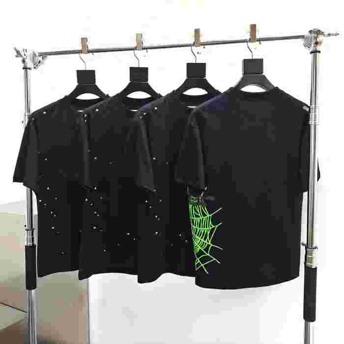 [Big & Tall for weights up to 220 lbs]1:1 quality version Green Mesh On Side Black Print Tee 28971637
